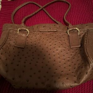 Handcrafted Genuine full quill Ostrich purse in Toffee